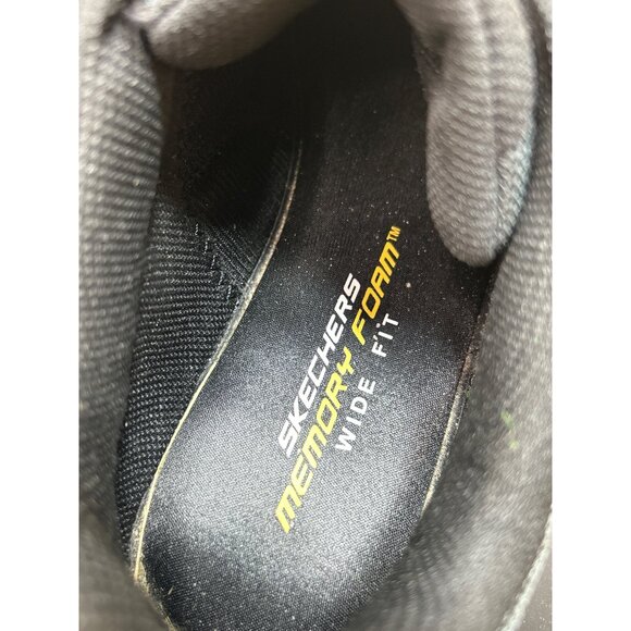 Skechers Mens Wide Fit After Burn Black Athletic Shoes Size 12 main image 6